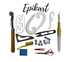 Epikart Tailoring Materials French Curve 5, Scissor, Tich Button ...
