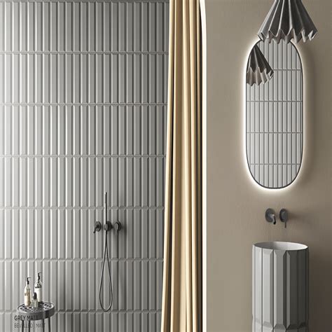 Grey Bevelled Subway Tile 3x12 Inch – Grey Matt Wall Tile