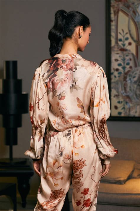 Siddartha Tytler - Bumble Beeprinted Pleated Co-ord Set - Elahe