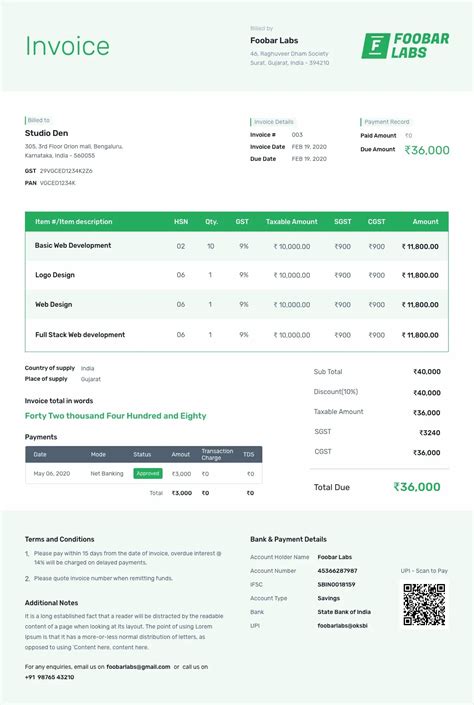 Invoice Format Templates | Customize, Print & Email - Refrens