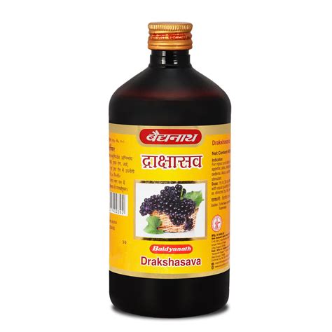 Buy Baidyanath Ayurved Drakshasava 450ml | Helps to Preserve the ...