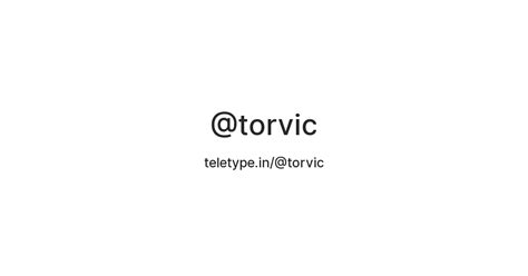 @torvic — Teletype