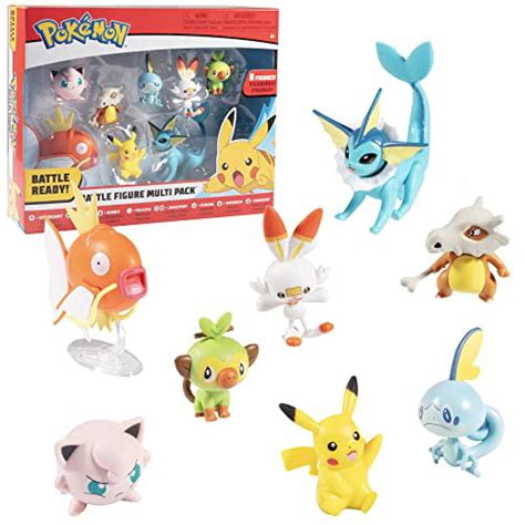 Buy Pokemon Battle Ready! Battle Figure Set, 8 Pieces - with 2 & 3 inch ...