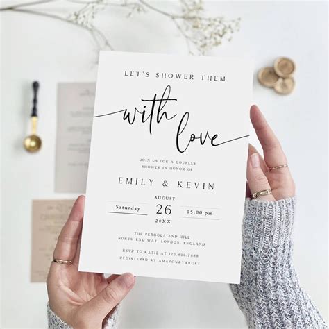 Couples Shower Invitation, Lets Shower Them With Love Invitation ...