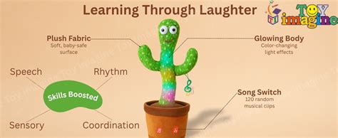 Toy Imagine Rechargeable Talking Cactus Toy for Kids - Musical Dancing ...