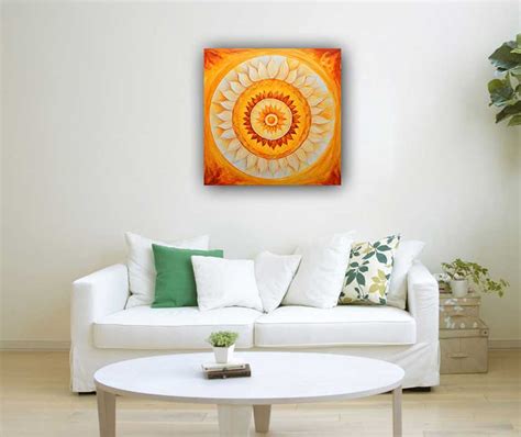 Sun Mandala Painting for Fame & Recognition | Vastu South Wall Art ...