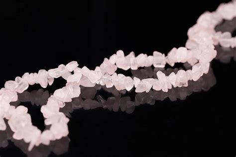 Rose Quartz Uncut Chips Mala – Supports Forgiveness and Inner Peace ...