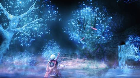 Download wallpaper water, trees, night, lake, weapons, waterfall, sword ...