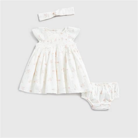 Buy Mothercare Girls Half Sleeve Dresses -White Online at Best Price ...