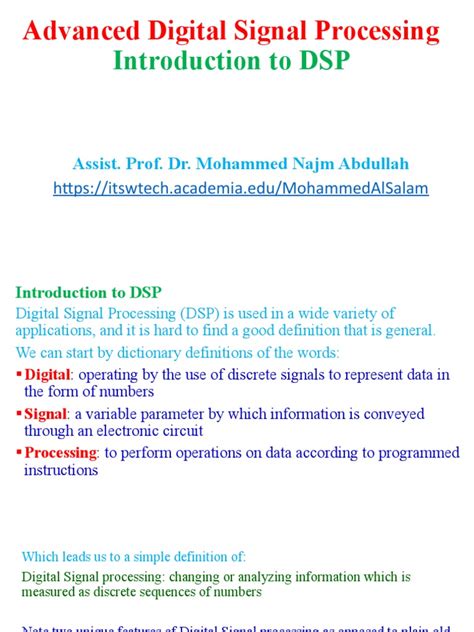 Image result for Advanced Digital Signal Processing