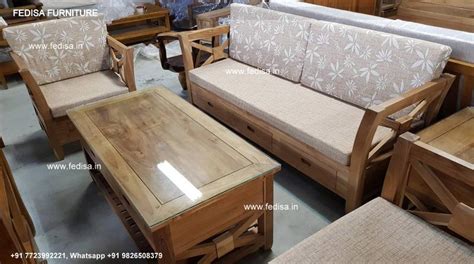 Jfa Wooden Sofa Home Furniture Sofa Set 5 Seater Sofa With Table Bent ...