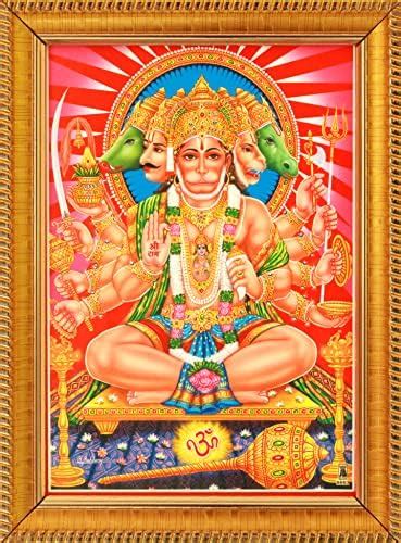 Paljji Handicrafts Wood Panchamukha Hanuman Panchamukhi Anjaneya ...