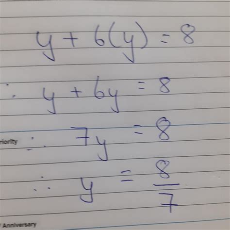 Evaluate each expression using the given values Y+6(y=8) - Brainly.in