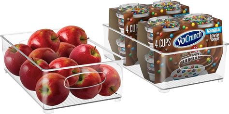 Buy Sorbus Plastic Storage Bins Stackable Clear Pantry Organizer Box ...