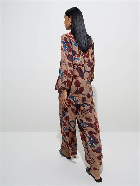 Buy Utsa Beige Floral Printed Tunic from Westside