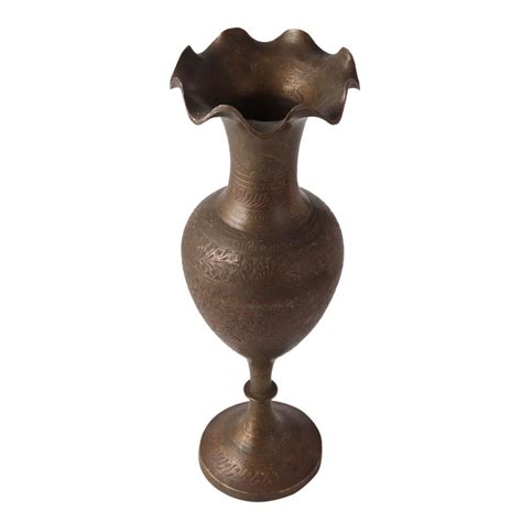 Brass Fluted Urn Shaped Flower Vase