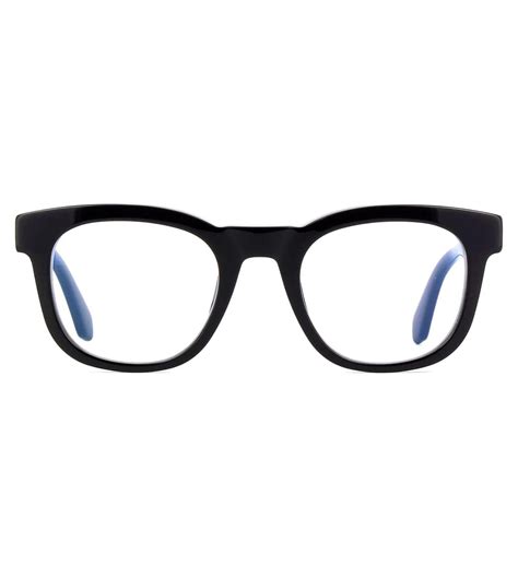 OFF White Unisex Shiny Black Square Optical Frame