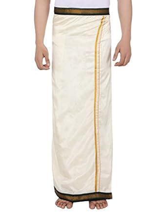 THANGAMAGAN Men's Re-attachable Pocket Dhoti (Size : 32) : Amazon.in ...