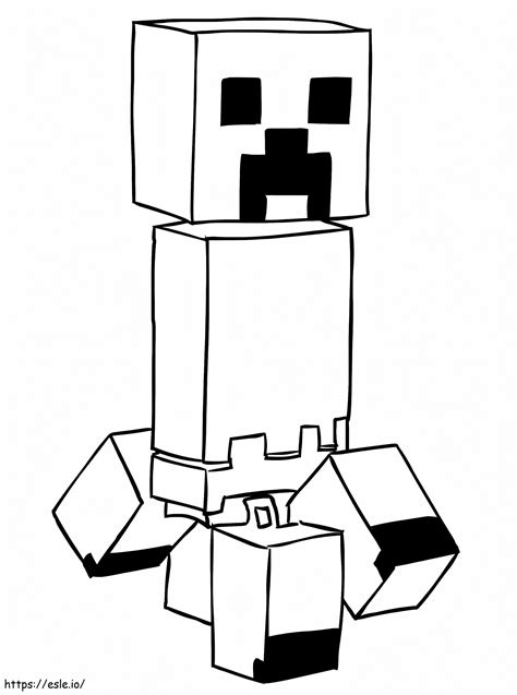 Printable Minecraft Movie Creeper Coloring Page