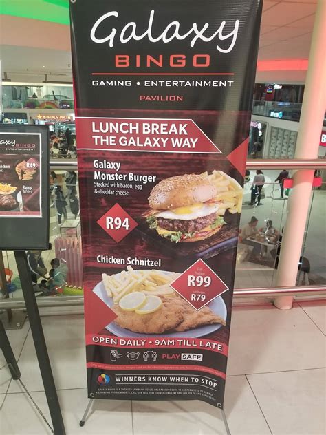 Menu at Galaxy Grill restaurant, Durban, Pavilion