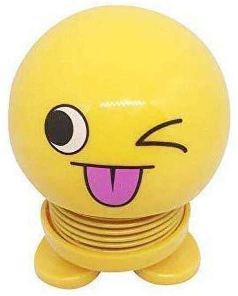 WELCO Cute Emoji Bobble Head Dolls Funny Smiley Face Spring Dancing Toy ...