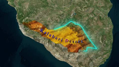 Mapa Do Deserto De Kalahari Na Africa