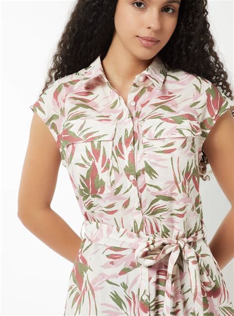 Buy Women Tropical Print Midi Shirt Dress Online at just Rs. 999.0 ...