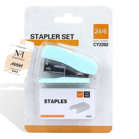 NFI Essentials Mini Stapler - Assorted Color, 12 Sheet Capacity, Built ...