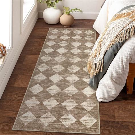 Amazon.com: Lahome Moroccan Treills Runner Rug - 2x6 Beige Washable Rug ...