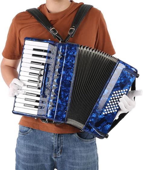 Celluloid Accordion, 26 Key 48 Bass Piano Keyboard Accordion Instrument ...