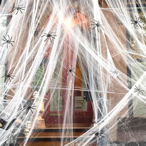 Buy Halloween Decorations Outdoor Spider Webs - 50 PCS Fake Spiders ...