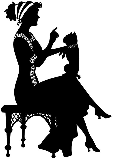 Vintage silhouette clip art
