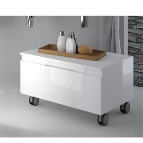 Mueble Auxiliar Baño Blanco Brillo | The Bath Point