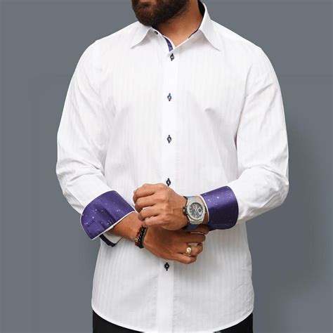 Buy Blue and White Striped Collared Shirt Online In India - Etsy India