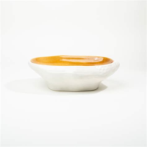 Boat Platter White Brown