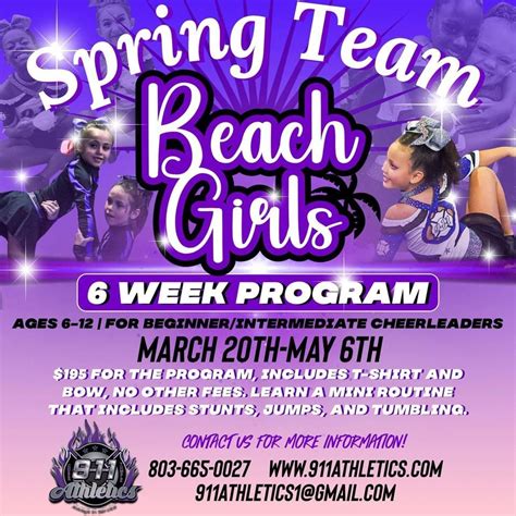 Beach Girls cheer program - 6 week in-house program, 568 George Bishop ...