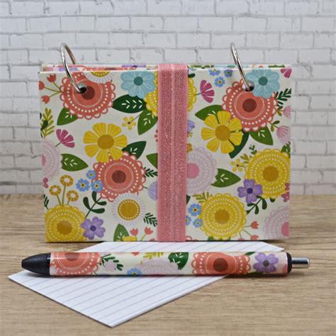 Index Card Binder 3X5 Gift Set, Spring Blossoms, Recipe Cards, Minimalist Journal, Gardening ...