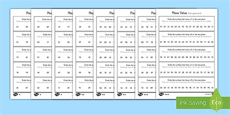Activity Pack: Tens and Ones Place Value English/Spanish- Guía de trabajo