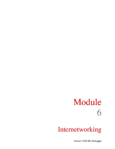 M6L3 - Topics in network - Module 6 Internetworking Lesson 3 Transport ...