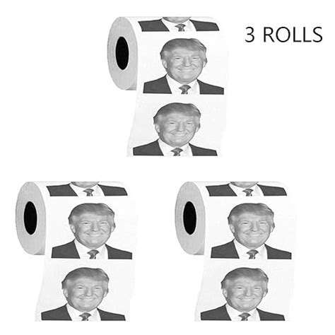 Buy OJYUDD 3 Rolls Donald Trump Toilet Paper Roll 2 ply 240 Sheets ...