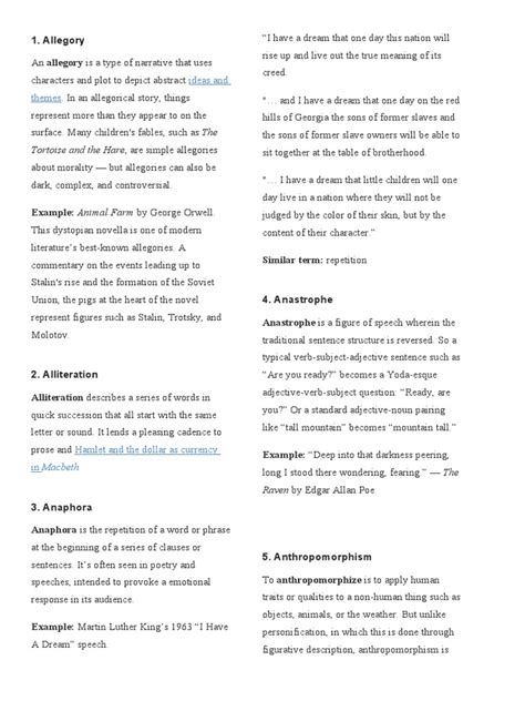 Image result for Literary Devices PDF