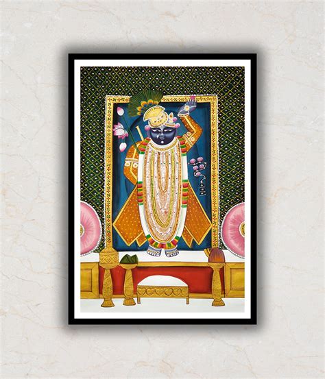 Shrinath Ji (Shri Krishna) Durbar Darshan Pichwai Art Painting For Hom ...
