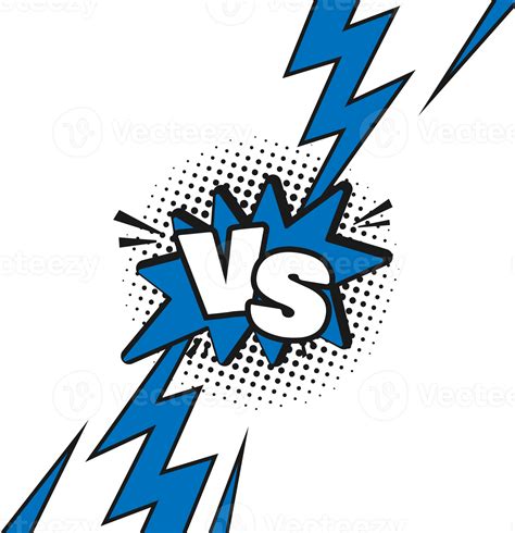 Versus VS letters fight background in flat comics style design 14585757 PNG