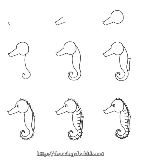 How To Draw A Seahorse Easy Step By Step at Brooke Donald blog