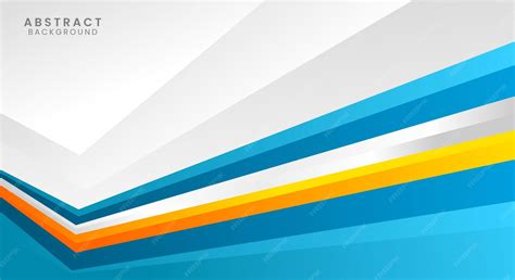 White background with blue and yellow design for banner | Premium Vector