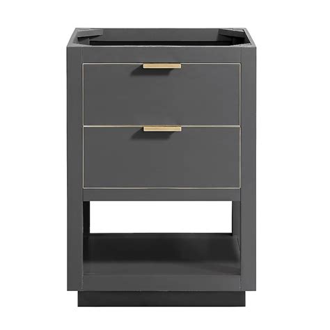 Avanity Allie 24-in Twilight Gray Bathroom Vanity Base Cabinet without ...