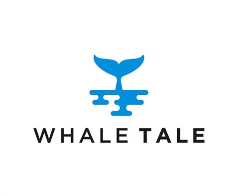 Wave whale logo design vector illustration | Premium Vector