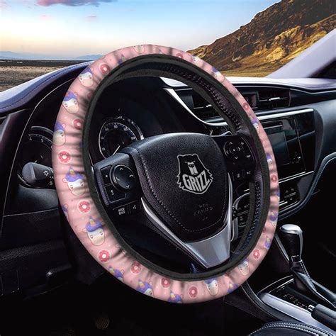 Donut Girly Unicorn Print Pattern Car Steering Wheel Cover