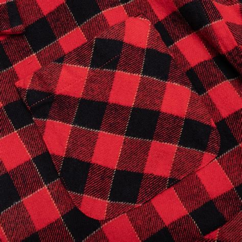 6 Pocket Flannel Shirt - Red/Black – Feature