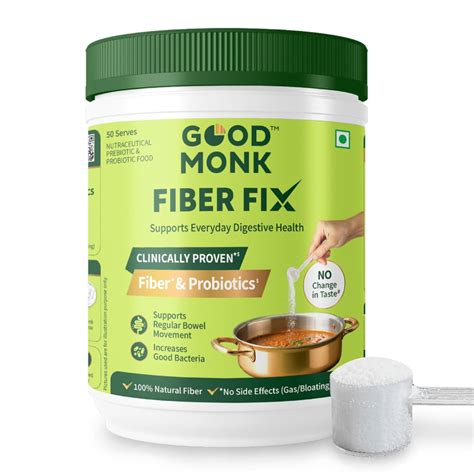 Buy Good Monk Fiber Fix | Constipation, Bloating & Gas Relief ...